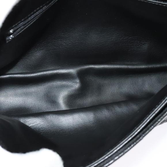 BALLY Chain Shoulder Bag Leather Black Gold Auth 141002 - Picture 11 of 16